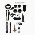 Kit d’Initiation BDSM et Bondage – 14 Pièces (Noir & Rose)