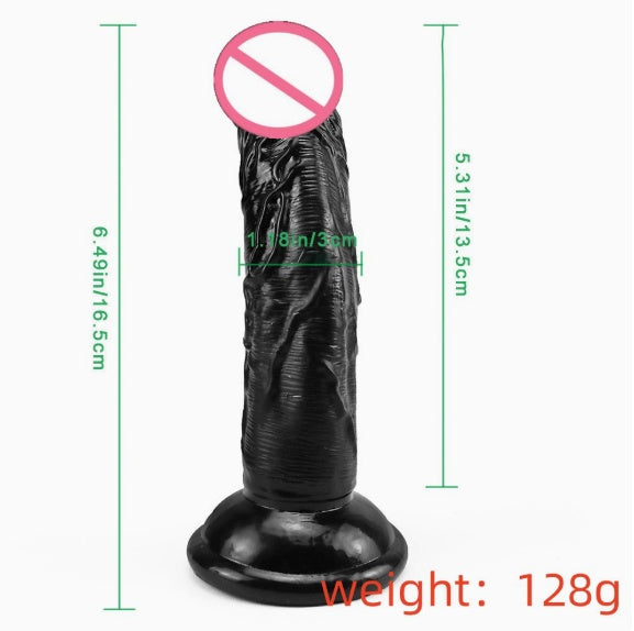 Gode Réaliste Noir à Ventouse – Plaisir Mains Libres