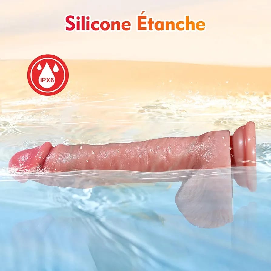 Gode Télescopique Vibrant &amp; Chauffant avec Télécommande